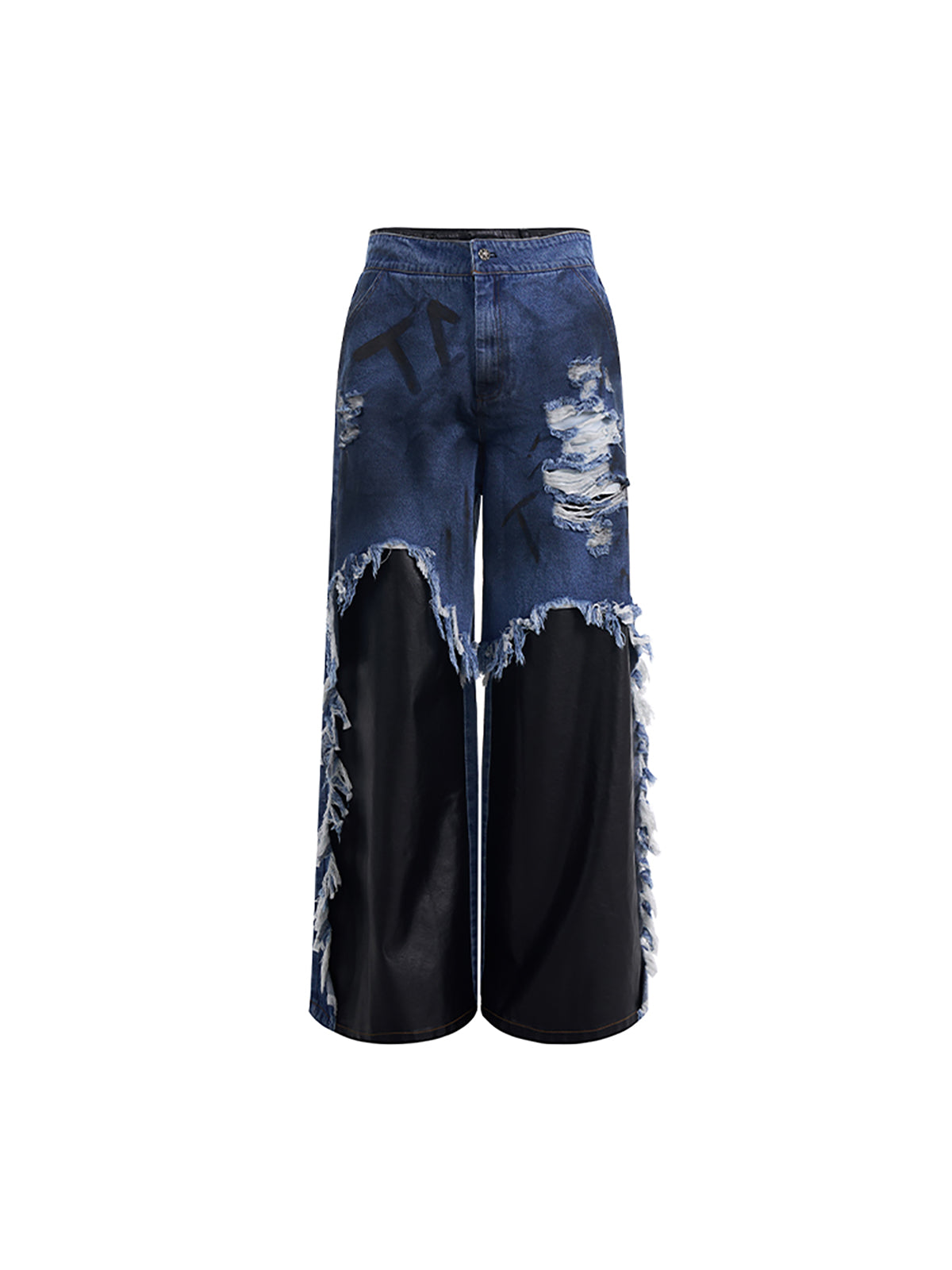 Split Authority Hybrid Wide-Leg Jeans