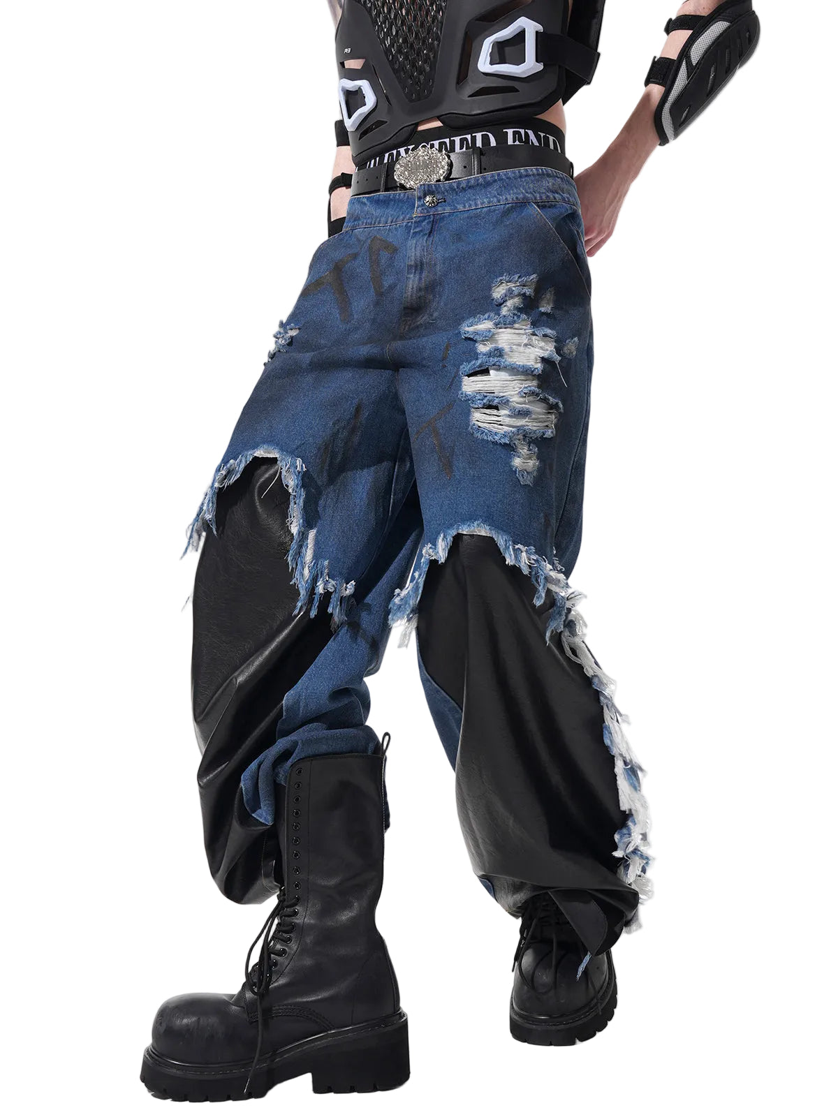 Split Authority Hybrid Wide-Leg Jeans