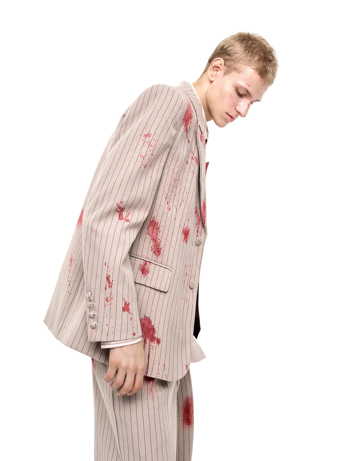 "The Crime Scene" Bloodstained Beige Suit