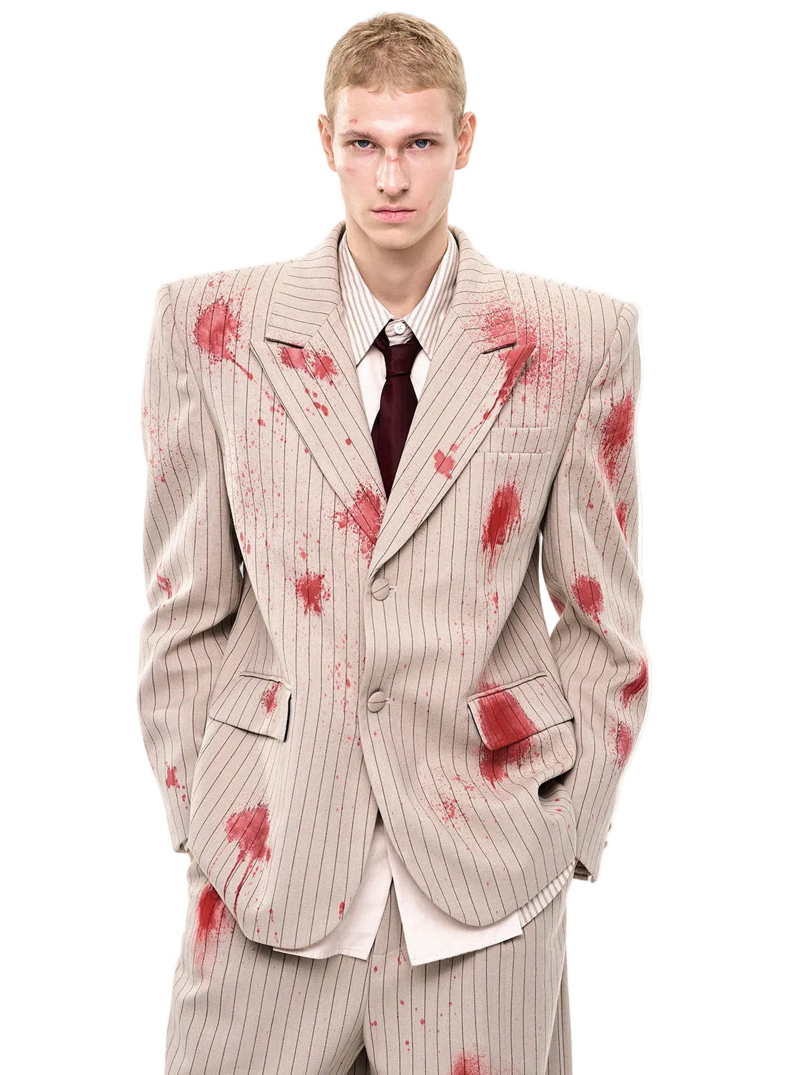 "The Crime Scene" Bloodstained Beige Suit