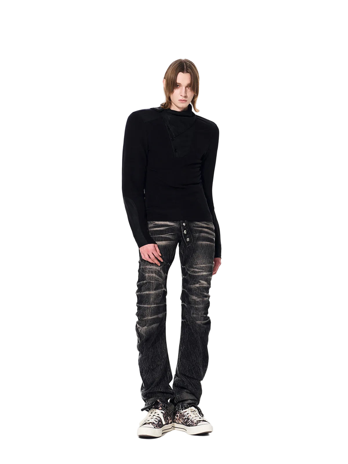 Buttoned Throat Pullover