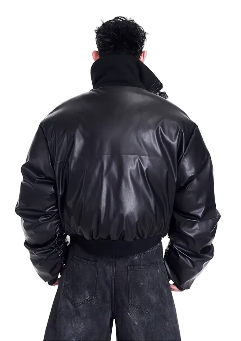 Cold Steel Zip Leather Jacket